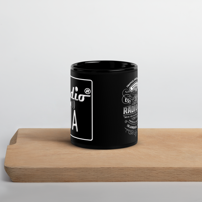 10th Anniversary RadioA1A Black Glossy Mug
