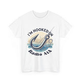 Hooked on Radio AIA Unisex Heavy Cotton Tee - Perfect for Fishing Enthusiasts & Radio Lovers