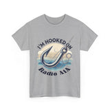 Hooked on Radio AIA Unisex Heavy Cotton Tee - Perfect for Fishing Enthusiasts & Radio Lovers