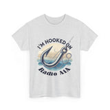 Hooked on Radio AIA Unisex Heavy Cotton Tee - Perfect for Fishing Enthusiasts & Radio Lovers